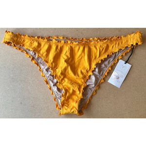 Women's Shade & Shore Yellow Ribbed Bikini Bottoms S, L, XL